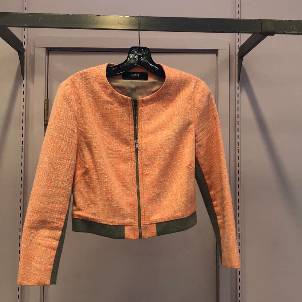 Cut25 orange sweater blazer